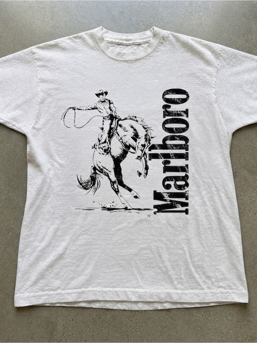 Western Cowboy Riding Horse Graphic Gildan T-shirt White